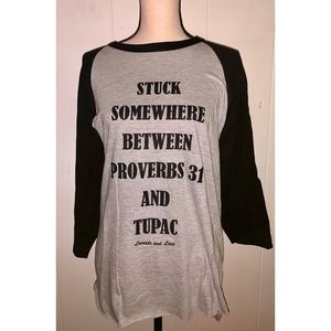 Tupac / proverbs baseball tee